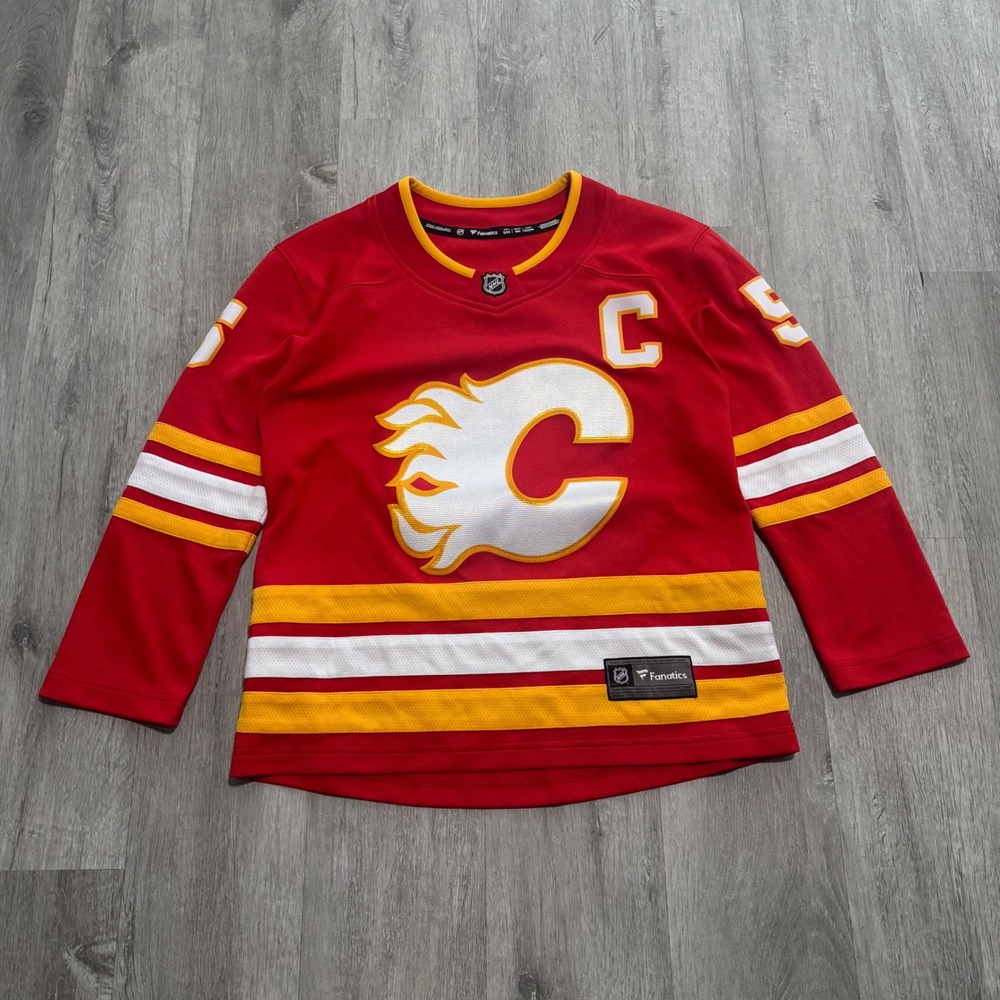 Fanatics Calgary Flames Mark Giordano 5 Youth Jersey Red NHL Hockey S/M
